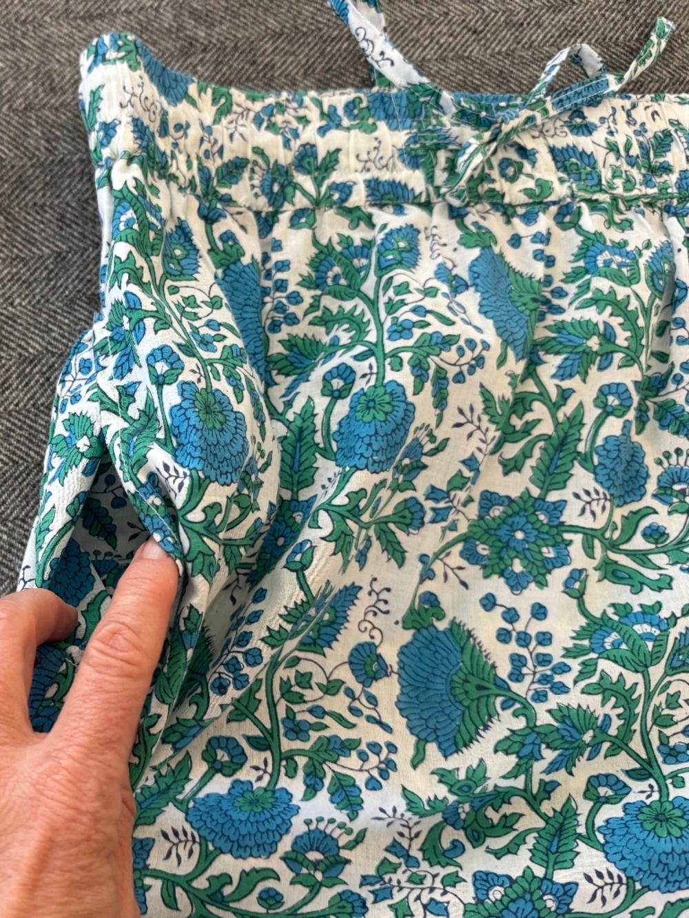 NWT SZ BLOCKPRINTS ELASTIC WAIST W/TIE SKIRT - Picture 6 of 11